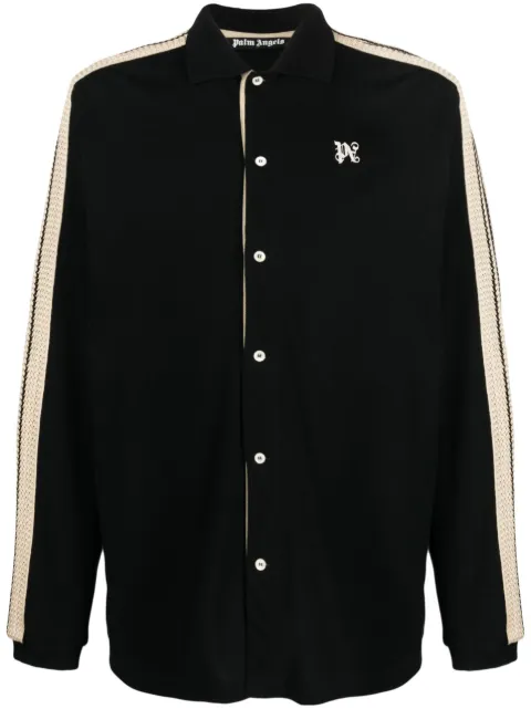 Palm Angels PA Monogram cotton shirt Black PMBD046E23JER0011003