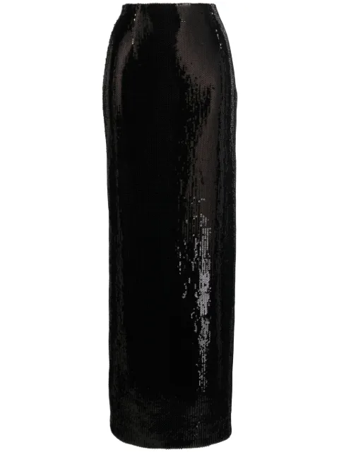 Galvan London sequin-embellished maxi skirt Black SK4042001
