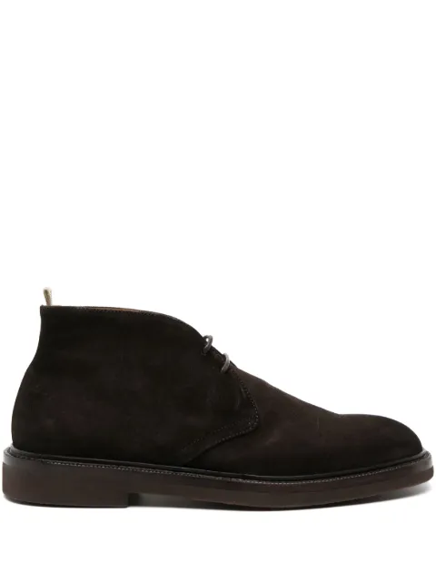 Officine Creative low-top lace-up suede boots Brown OCUDUFL004LIGC3G110