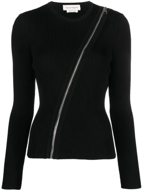 Alexander McQueen zip-detail sweatshirt Black 759734Q1A6F