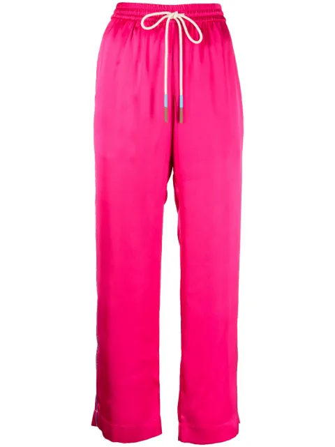 Mira Mikati x Javier Calleja satin pyjama bottoms Pink TRS019EJC23