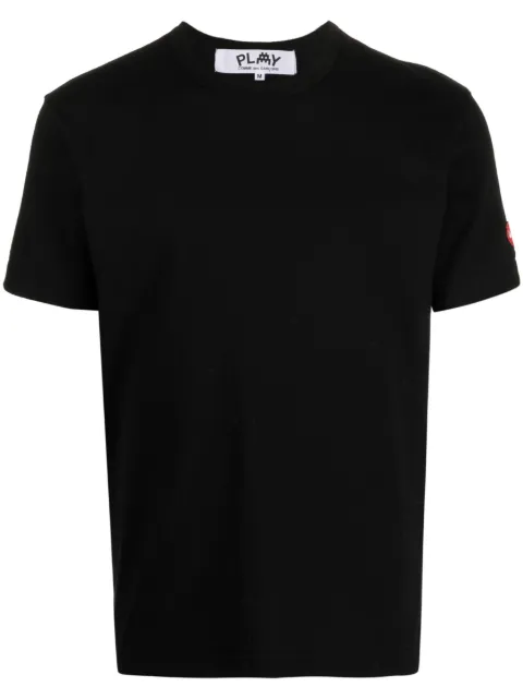 Comme Des Garçons Play logo-patch cotton T-shirt Black P1T328