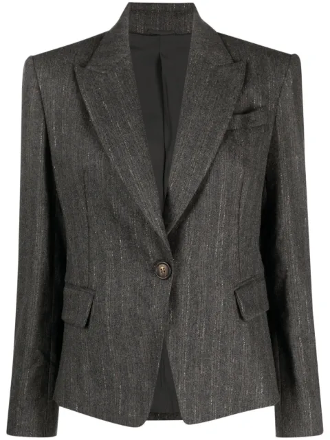 Brunello Cucinelli single-breasted blazer Grey MD5452620C001