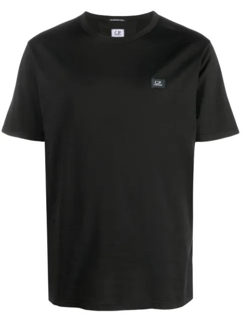 C.P. Company logo-patch cotton T-shirt Black 15CMTS142A006374G999