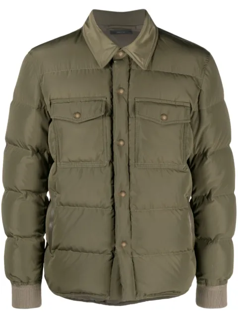 TOM FORD Techno Ottoman padded jacket Green OBD002FMN001S23