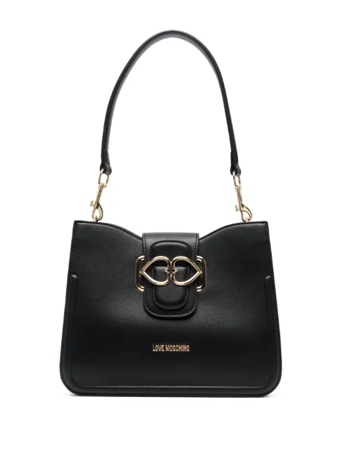 Love Moschino logo-plaque shoulder bag Black JC4040PP1HLD0