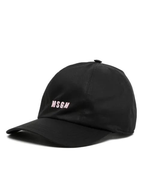 MSGM logo-embroidered cotton cap Black 3541MDL06237790