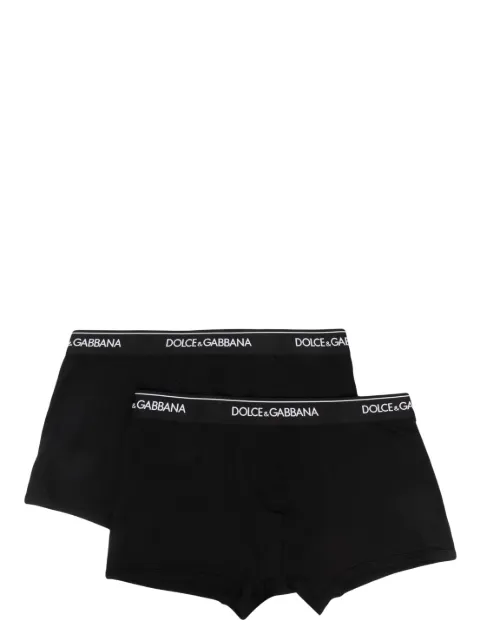 Dolce & Gabbana logo-waist cotton boxer briefs (set of two) Black M9C07JONN95N0000