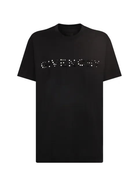 Givenchy stud-embellished logo cotton T-shirt Black BM717L3Y6