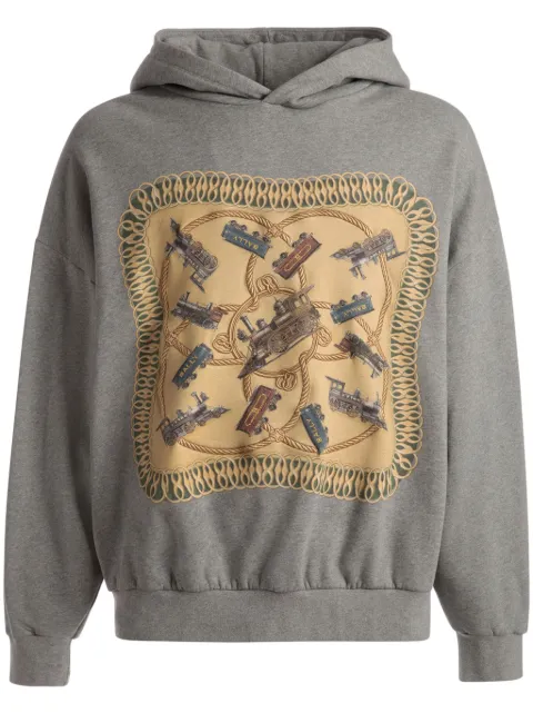 Bally graphic-print cotton hoodie Grey MJE02ZCO227