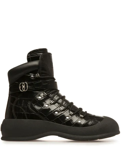 Bally Clyff crocodile-embossed boots Black MSB03NST002