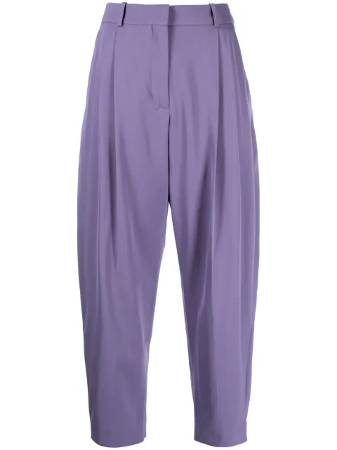 Stella McCartney stretch-wool cropped trousers Purple 5919643CU704