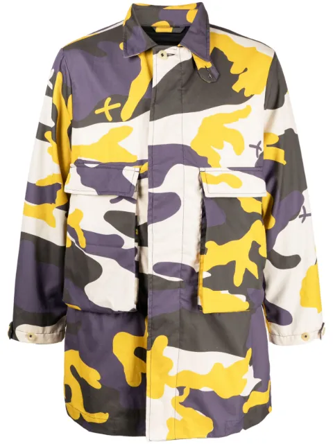 The Power For The People camouflage-pattern cotton cargo jacket Neutrals 0038