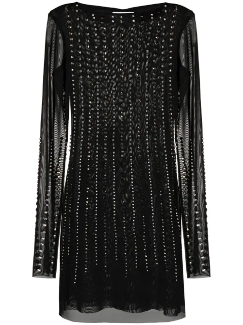 Patrizia Pepe crystal-embellished minidress Black 8A1183J134