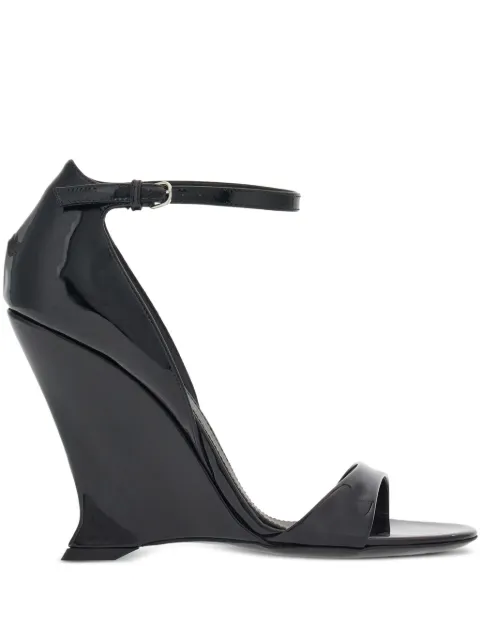 Ferragamo 100mm patent leather sandals Black 3BLACK