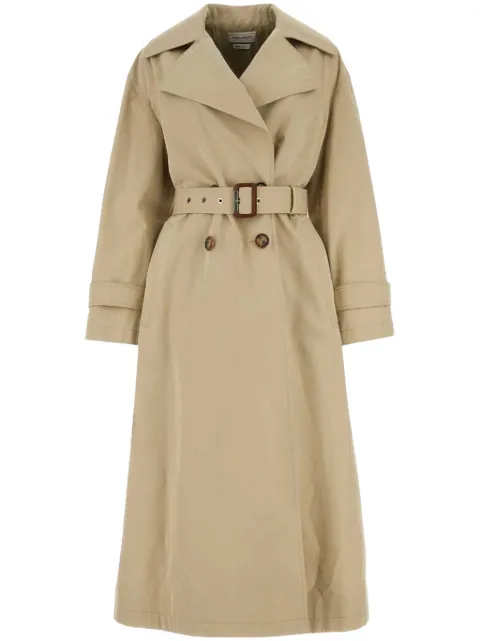 Alexander McQueen cocoon-sleeved belted trench coat Neutrals 769176QZAKE