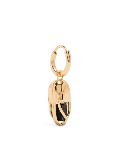 Capsule Eleven capsule Onyx hoop earring Gold SMALLCAPSULEHOOPEARRINGSINGLEGOLDBLACKONYX