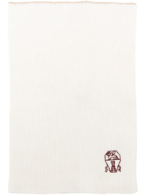 Brunello Cucinelli embroidered cashmere neck warmer White M22K90703CFB17