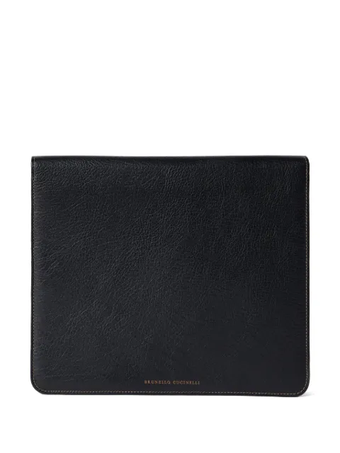 Brunello Cucinelli grained calfskin document holder Black MWZIU187C101