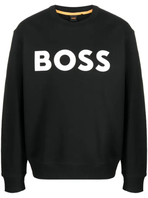 BOSS logo-print cotton sweatshirt Black 50487133