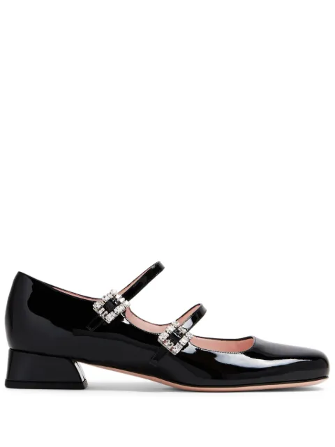 Roger Vivier Trés Vivier crystal-embellished pumps Black RVW54035690D1P