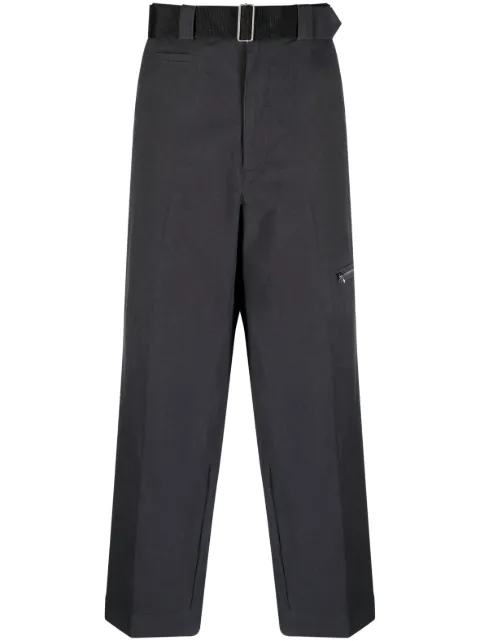 Undercover zip-detail cotton trousers Grey UC1C4502