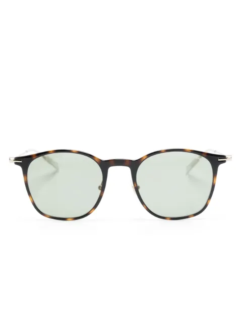 Montblanc logo-plaque square-frame sunglasses Brown MB0098S