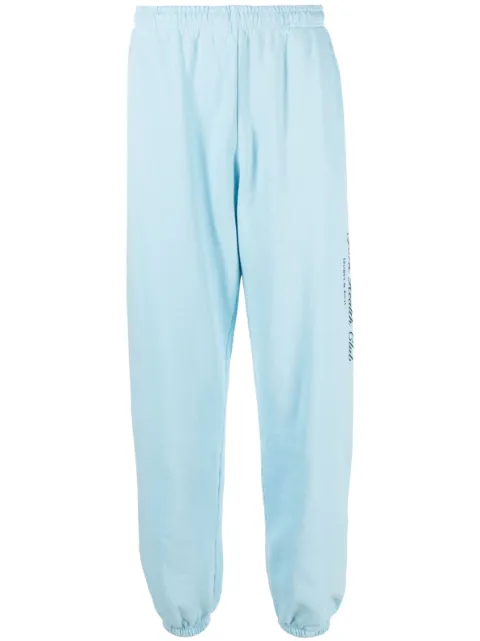 Sporty & Rich logo-print cotton track pants Blue SW843HO