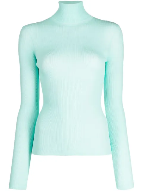 Enföld high-neck long-sleeve ribbed top Green 300GA1700750