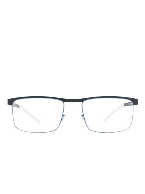 Mykita square-frame raised-bridge glasses Blue STUART