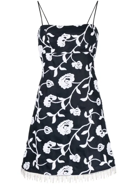 Silvia Tcherassi Balerina floral-embroidered minidress Blue ST230657