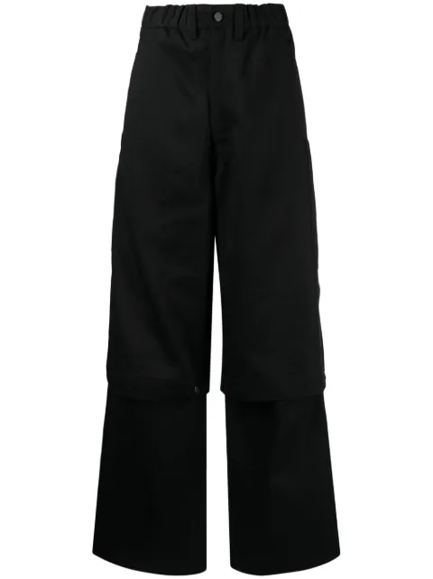 Melitta Baumeister detachable-legs cotton jeans Black MB21AW23