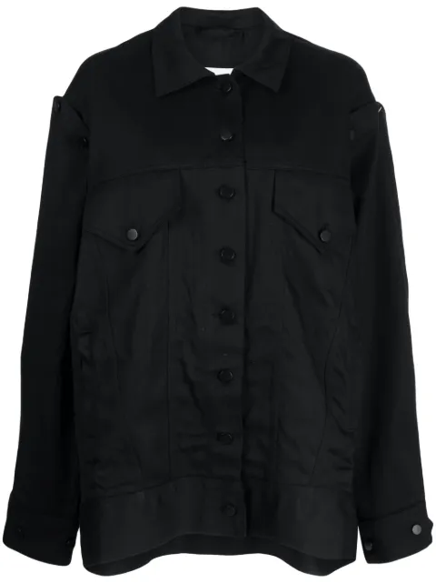 Melitta Baumeister detachable-sleeve denim jacket Black MB46AW23