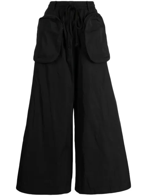 Melitta Baumeister oversized-pockets wide-leg trousers Black MB20AW23