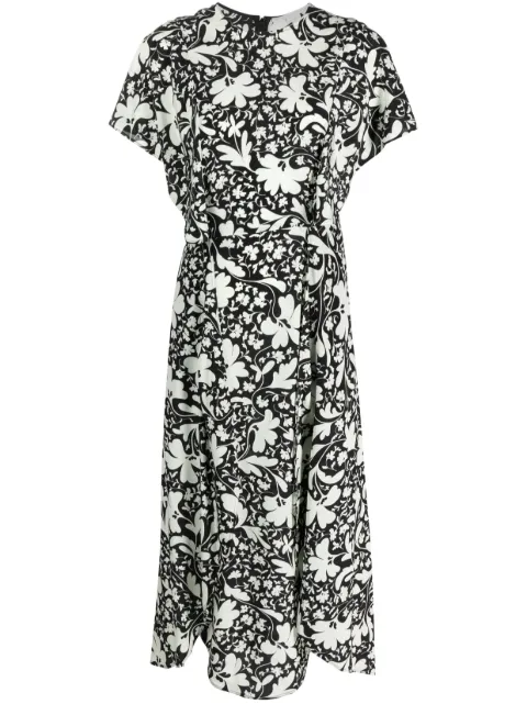 Stella McCartney Forest Floral-print silk dress Black 6A00263CS213