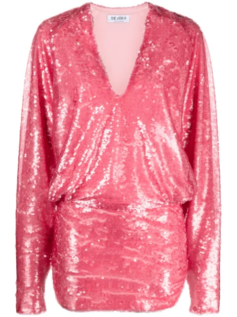 The Attico Gael sequin-embellished minidress Pink 237WCA235E081315