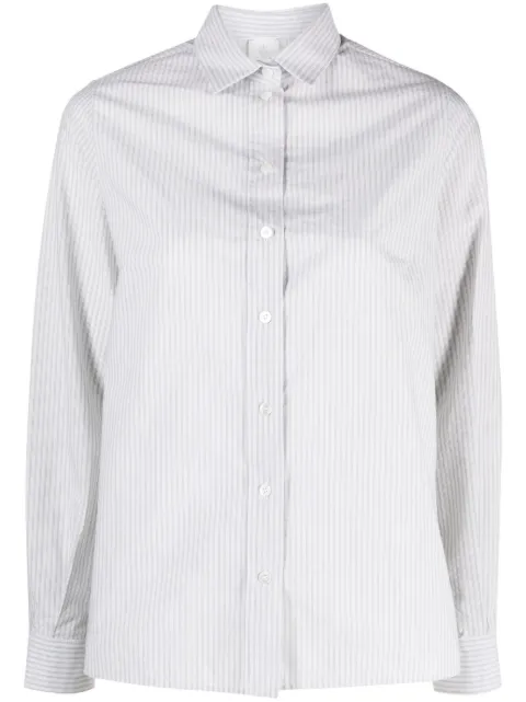 Eleventy long-sleeve striped shirt Neutrals G80CAMG05TES0G144