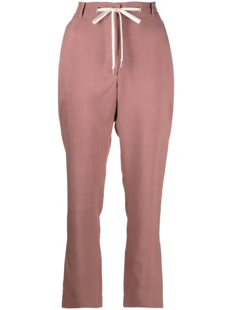 Eleventy drawstring chambray trousers Pink G80PANE01TES0G118