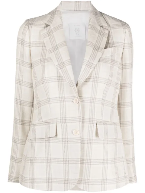 Eleventy check-print single-breasted blazer Neutrals G85GIAG02TES0G003