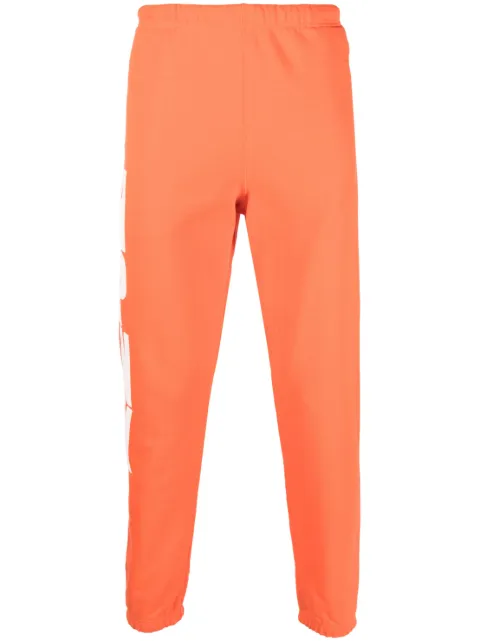 Heron Preston HPNY-print tapered track pants Orange HMCH028C99JER002