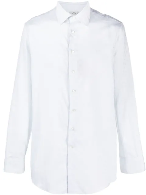 ETRO patterned-jacquard cotton shirt White 129083109