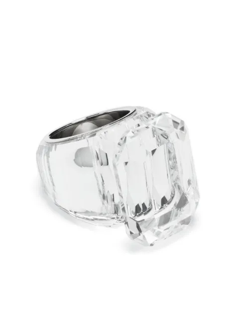Swarovski Lucent crystal-embellished sterling silver ring White 5666587