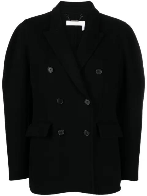 Chloé double-breasted wool-blend jacket Black CHC23WVE10071