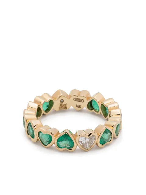 SHAY 18K yellow gold ´heart diamond band ring Yellow SR534YG18