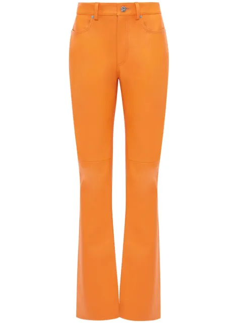 JW Anderson leather bootcut-leg trousers Orange LO0008LT0077429