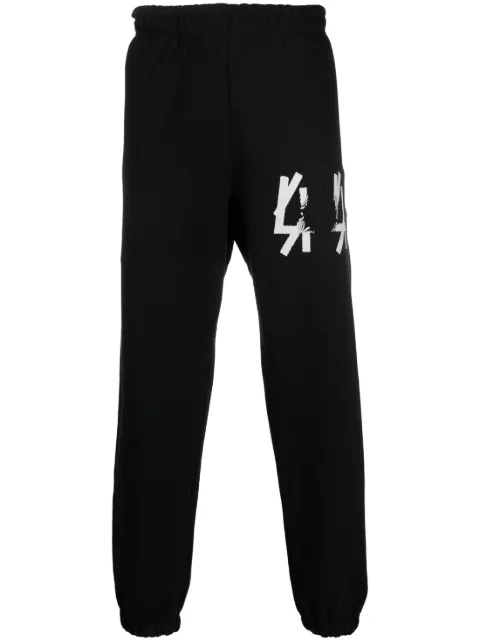 44 LABEL GROUP logo-print cotton track pants Black B0030287FA139
