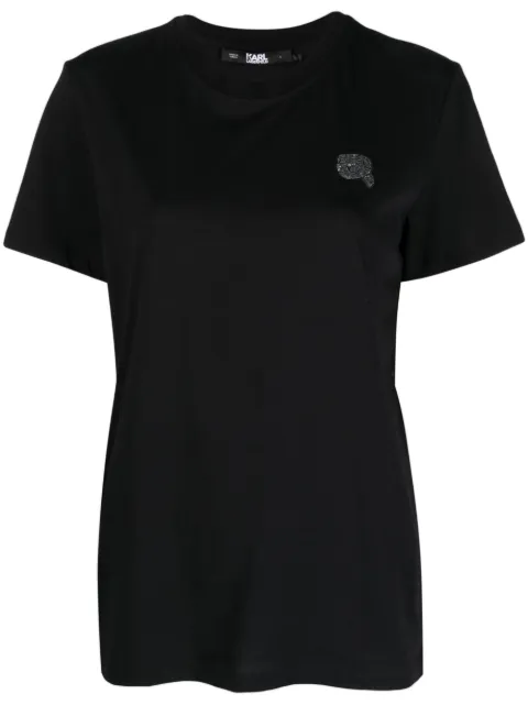 Karl Lagerfeld Ikon 2.0 organic-cotton T-shirt Black 240W1722999