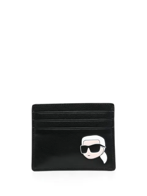 Karl Lagerfeld Ikon leather card holder Black 240W3257999