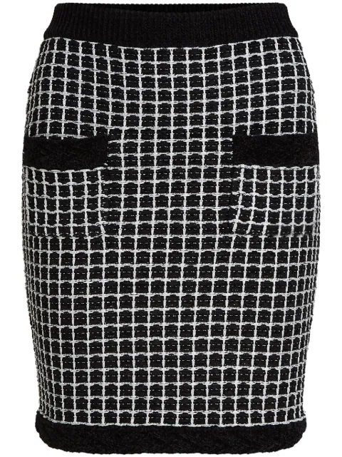 Karl Lagerfeld bouclé two-pocket pencil skirt Black 240W1230989