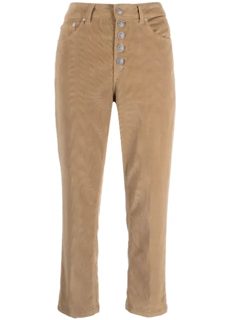 DONDUP mid-rise cropped trousers Neutrals DP268BVS0030YTRT